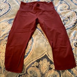 Garnet Red Lululemon Capri Length